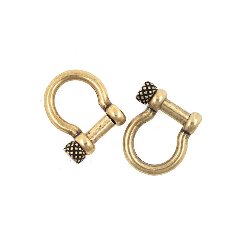 Brass Shacklehorseshoe D Ringscrew Shackleleather Shackle Etsy