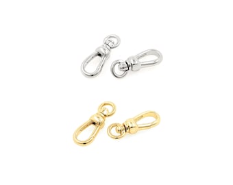 Jewelry Clasp, Spring Clasp, 18K Gold Filled Lobster Clasp, Button Clasp, Carabiner,DIY Jewelry Making Supplies, 17x6.5x4mm