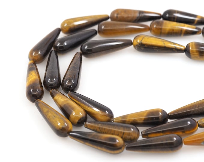 Black Teardrop,Natural Gemstone Teardrop Chain,Drop-Shaped Gemstone Chain, Gemstone Necklace, DIY Bracelet Accessories, 10x30mm