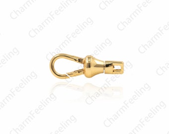 18K Gold-Plated Rotating Snap Clasp, Lobster Clasp, Necklace Clasp, Bracelet Clasp, Trigger Snap Clasp 8.2x23.8x7.2mm 1pcs