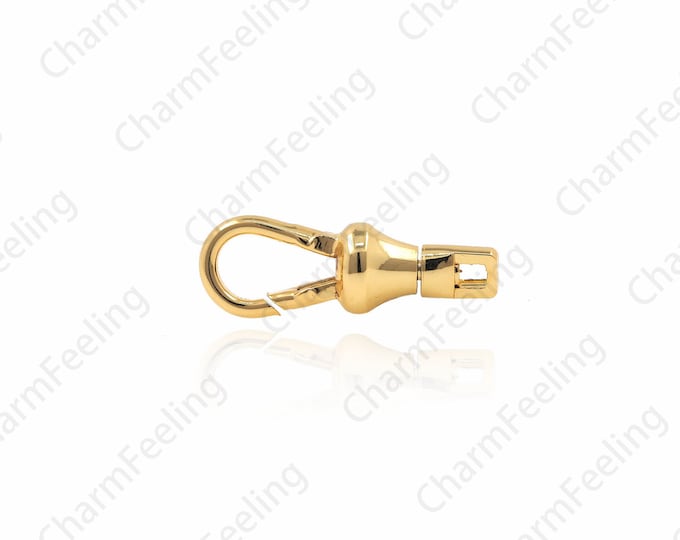 18K Gold-Plated Rotating Snap Clasp, Lobster Clasp, Necklace Clasp, Bracelet Clasp, Trigger Snap Clasp 8.2x23.8x7.2mm 1pcs