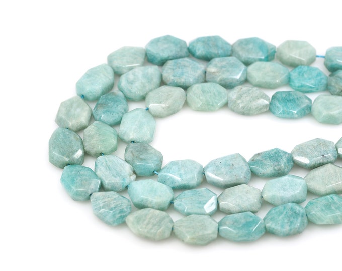 Amazon Faceted Gem Beads,Gemstone Chain, Irregular Beads,Gem Charm, Natural Stone Chain, DIY Bracelet Necklace Making Accessories,15x20mm