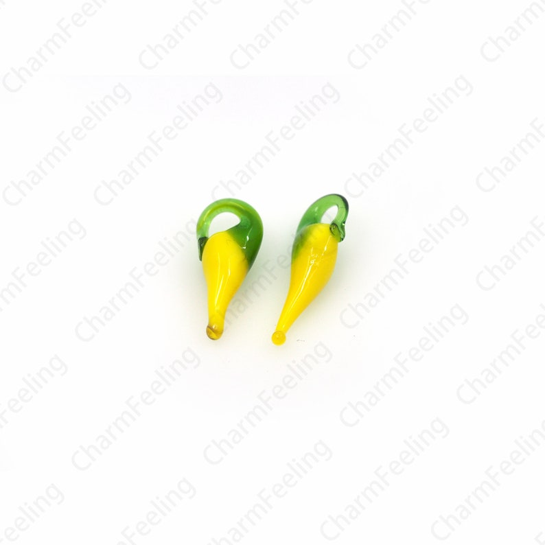 50 pcs Pendentif Chili, Chili Charm, Pendentif en verre déclairage, Bijoux en verre de Murano, Collier Chili, Fournitures de bijoux de bricolage, 15x3mm image 4