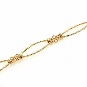 1 meter Paper Clip Chain, 18K Gold Filled Oval Chain, Continuous Chain,Welded Chain,DIY Necklace Bracelet Accessory 34.5x11.5mm