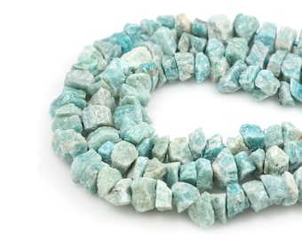 Rough Amazonite Beads, Rough Stone Chain,Primeval Natural Stone,Unfinished Natural Stone,Gem Chain,7-10x10-15mm
