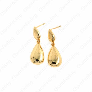 18K ゴールドフィルド ロングイヤリング、バーイヤリング、ボヘミアンイヤリング、フリンジイヤリング、ドロップイヤリング、DIY ジュエリー用品、31.7 x 10.8 x 4 mm