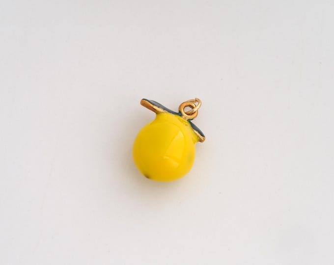 Enamel Mango Charms,Dainty Fruit Charm, 18K Gold Filled Mango Pendant,DIY Jewelry Accessories 19.3x12.7x8.5mm