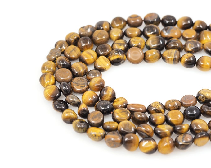 Tiger Stone Necklace, Tiger Stone Bead, Natural Stone Chain, Gemstone Necklace, Jewelry Supplier, Natural Stone Bead, 8x10mm