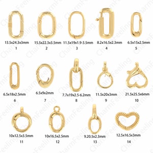 Bracelet Clasp, Oval Clasp, Carabiner, 18K Gold Filled Round Clasp, Jewelry Clasp, Square Clasp, Spring Clasp, DIY Jewelry Supplies