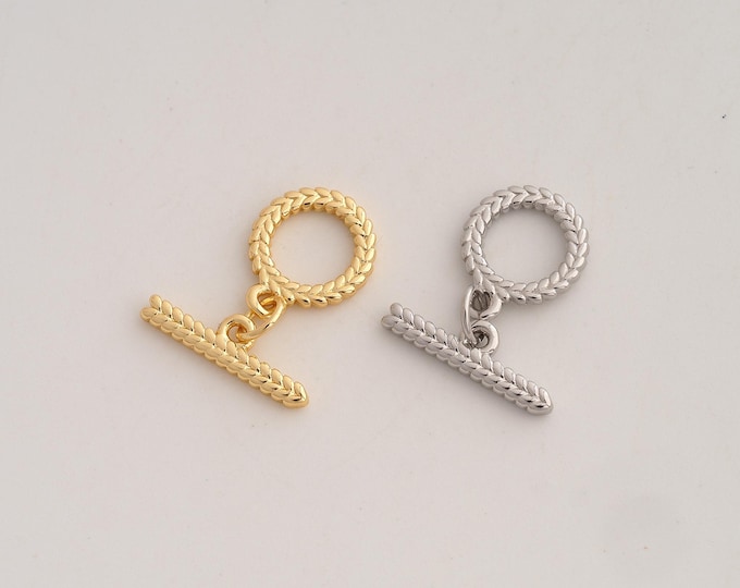 OT Clasp, Round Toggle Clasp, 18K Gold Filled OT Clasp, DIY Jewelry Making Supplies, O 10.8x1.7mm T 16x1.7mm