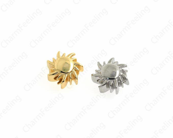 Dainty Sun Spacer Beads, 18K Gold Filled Sun Beads, Bracelet Beads, Necklace Beads, DIY Jewelry Supplies, 9.5x6mm