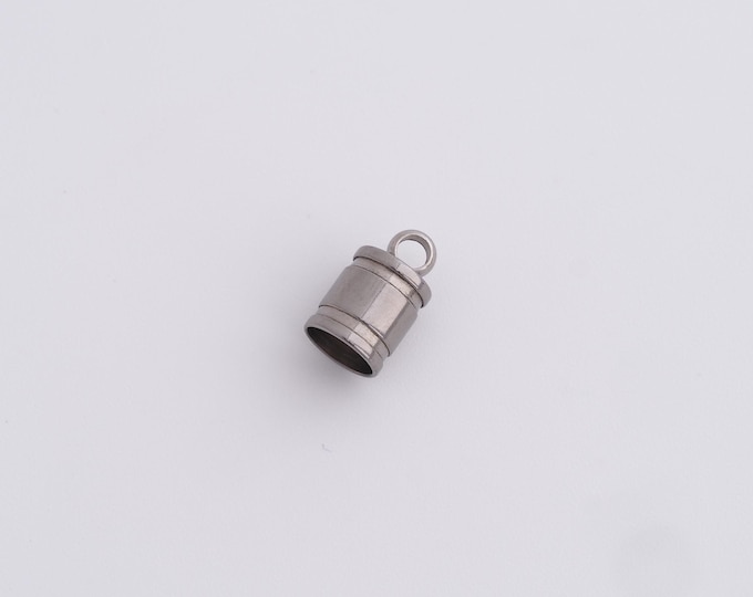 50 pcs End Tip Caps,Stainless Steel End Tip Caps,End Tip Caps,Leather End Tip Caps,DIY Jewelry Supplies,10.2x6mm