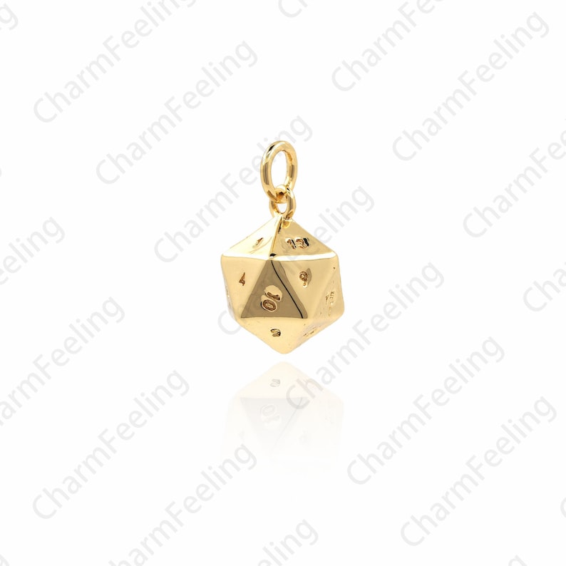 Dice Pendant, Polyhedron Pendant, Square Faceted Necklace, Metal Dice Pendant, Polyhedron Pendant, Square Faceted Necklace, Metal