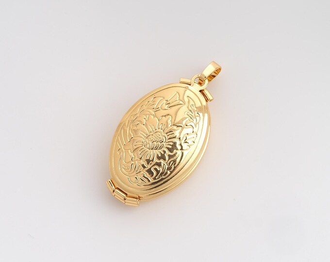 Photo Frame Pendant,Photo Frame Pendant,18K Gold Filled Photo Frame Charm,DIY Jewelry Accessories,41.5x20x9.2mm