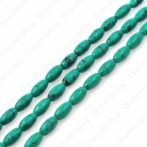 Turquoise Spacer Beads, Meter Spacer Beads, Natural Turquoise, Gemstone Spacer Beads, DIY Jewelry Supplies, 8x12mm