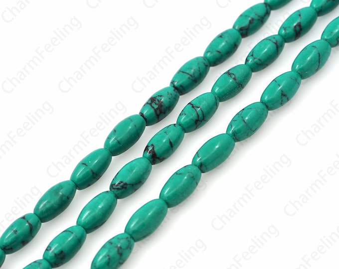 Turquoise Spacer Beads, Meter Spacer Beads, Natural Turquoise, Gemstone Spacer Beads, DIY Jewelry Supplies, 8x12mm