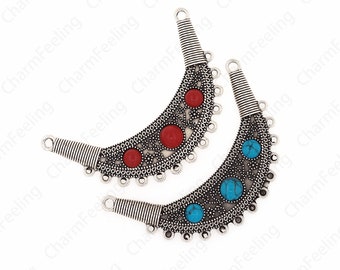 Fan Charm,Antique Silver Filled Alloy Pendant, Micropavé CZ Alloy Accessories, Fan Pendant, DIY Jewelry Supplies,