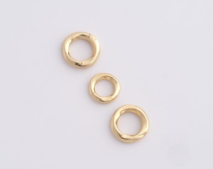 10 pcs Gold Jump Ring, Jump Ring,18K Gold Filled Twist Jump Ring, Open Jump Ring, DIY Jewelry Making Accessories