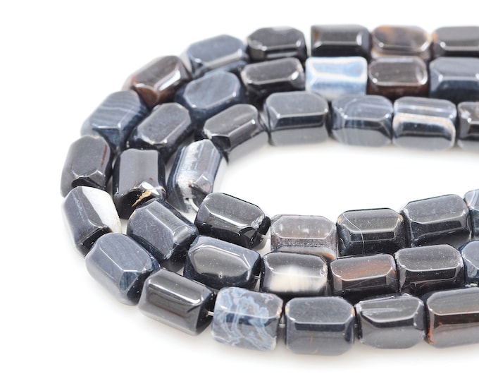 Rectangular Gemstone Chain,Navy Blue Apatite Beads, Natural Stone Bracelet Necklace Accessories,DIY Gem Making Accessories, 15x20mm