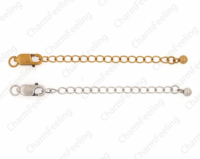 Lobster Clasp Chain, Chain Accessories, Sterling Silver Extension Chain, 18K Gold Filling S925 Silver Tail Chain, DIY Jewelry Supplies, 6cm