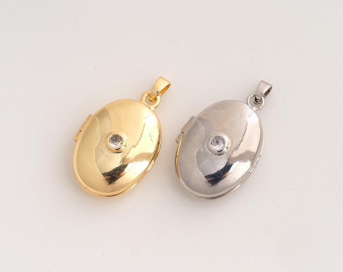 CZ Photo Frame Pendant,Photo Frame Pendant,18K Gold Filled Photo Frame Charm,DIY Jewelry Accessories,30.7x18x8.2mm