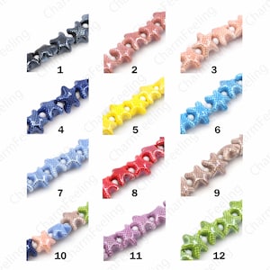 Pentagram Ceramic Beads,Star-Spaced Beads, Colored Glaze Ceramics, Hand-Painted Ceramics, DIY Jewelry Supplies, 18.5x17x10mm