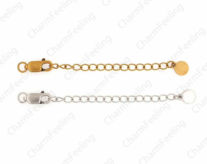 Sterling Silver Extension Chain, Chain Accessories, 18K Gold Filling S925 Silver Tail Chain, Lobster Clasp Chain, DIY Jewelry Supplies, 6cm