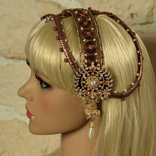 Copper & Pearls (Headpiece)