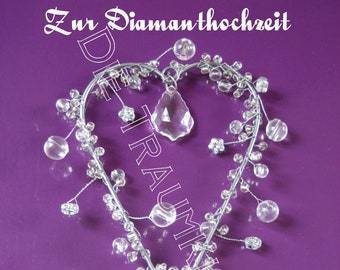 Diamanthochzeit  Karte "Herz Diamant" TD0019