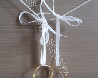 Hochzeitskarte "Ringe Schleifenpaar 4" TD0050