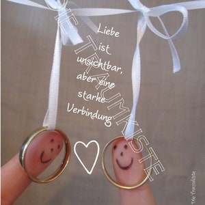 Hochzeitstag Karte "Fingerpaar 1  " TD0084
