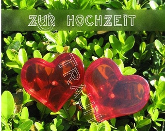Hochzeitskarte "Herzen Buchsbaum" TD0027
