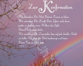 Konfirmationskarte "Regenbogen" TF0011