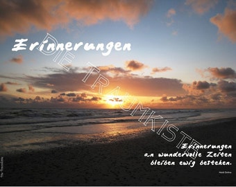 Karte"Sonnenuntergang Nordsee 3" T0186