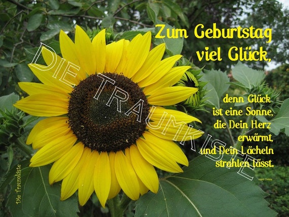 Items similar to Geburtstagskarte "Sonnenblume" TA0013 on Etsy
