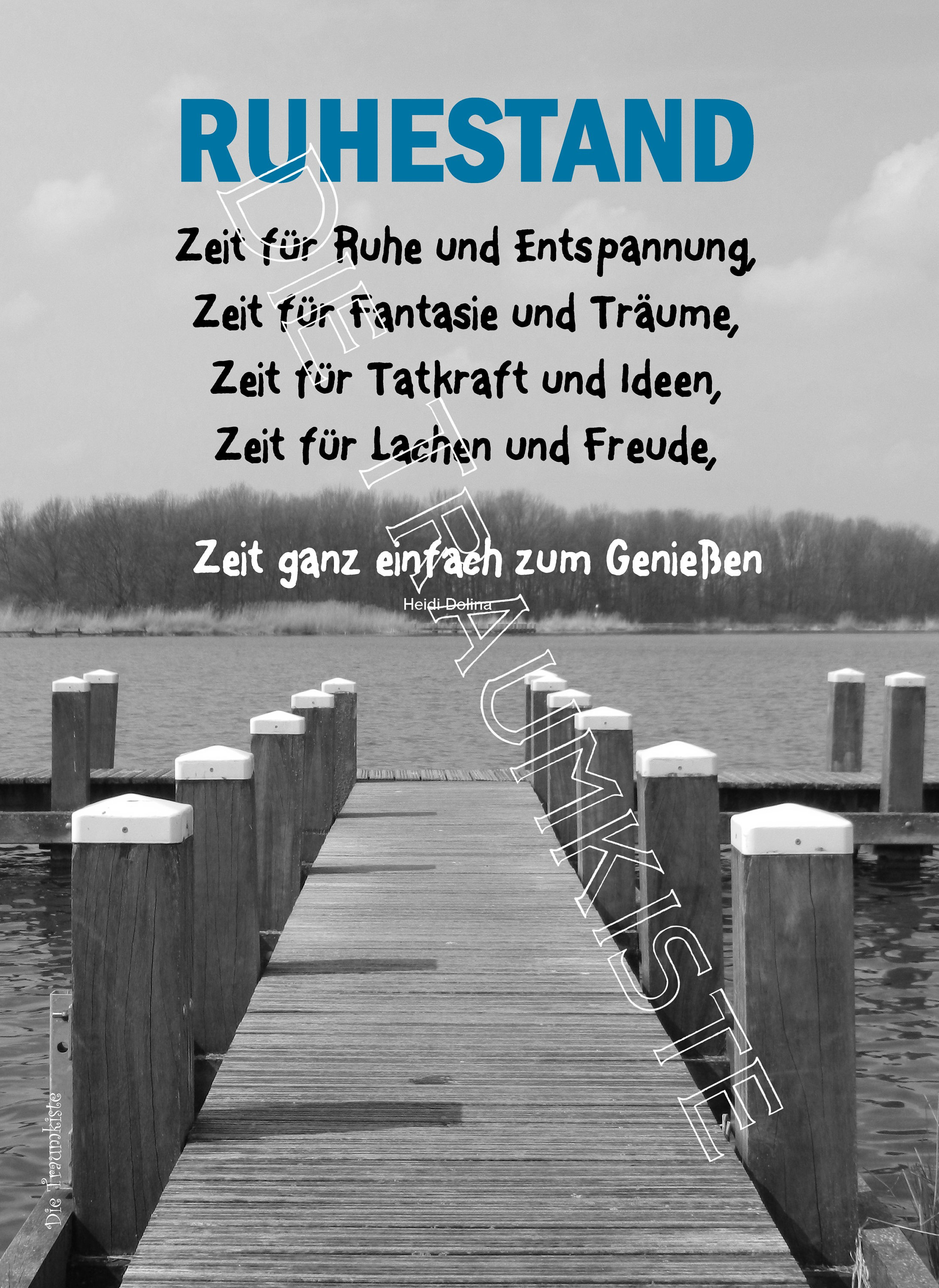 Ruhestand KarteHolzsteg TH0027 Etsy.de