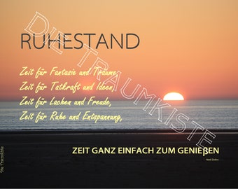 Ruhestand Karte"Sonnenuntergang" TH0058