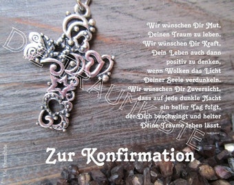 Konfirmationskarte "Kreuz Herz 2" TF0006