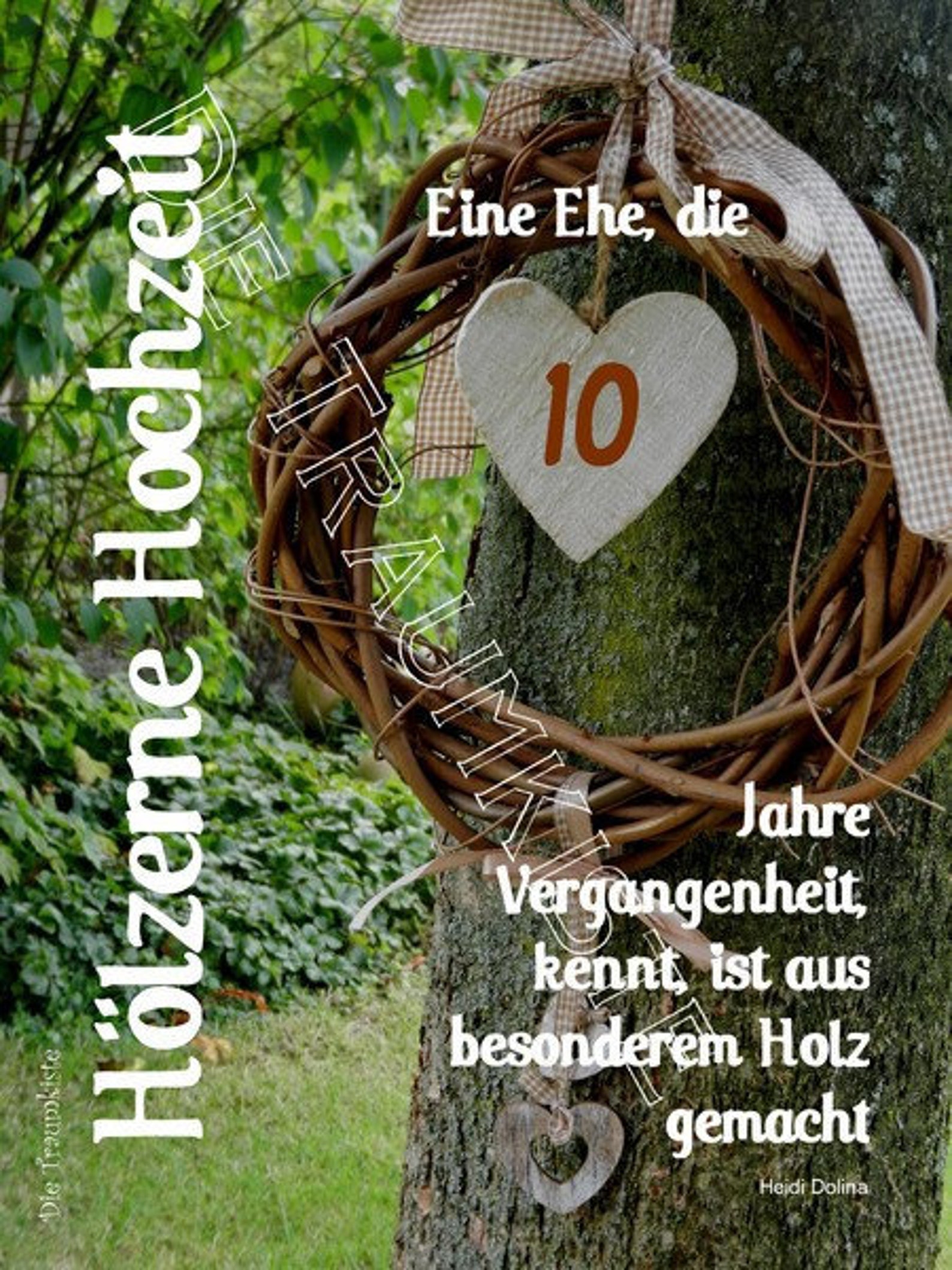 Hölzerne Hochzeit Karte Herz Kranz TD0046 Etsy.de