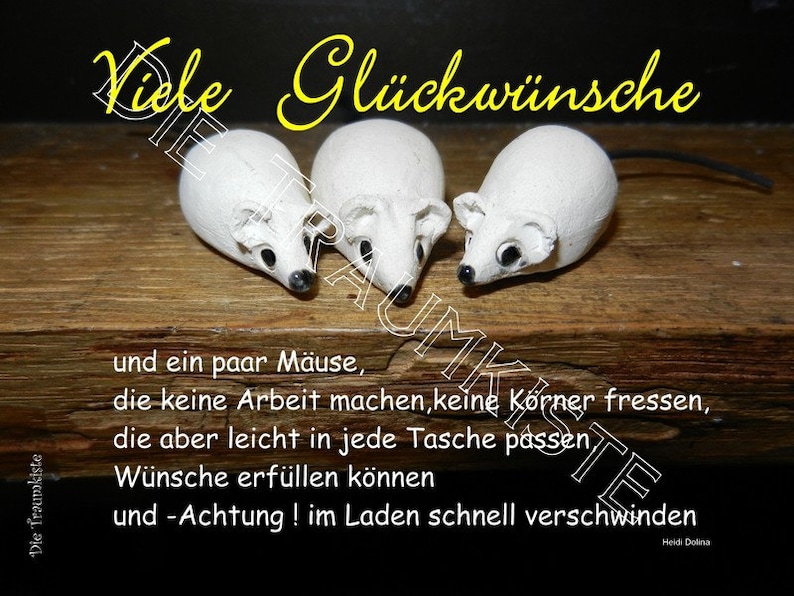 Karte Glückwünsche MäusetrioTH0019 image 1