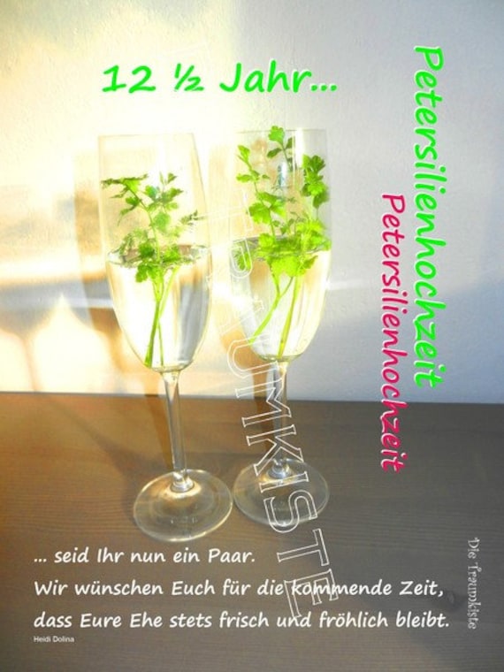 Spruch Petersilienhochzeit / Claudi S Bastelblog 40 ...