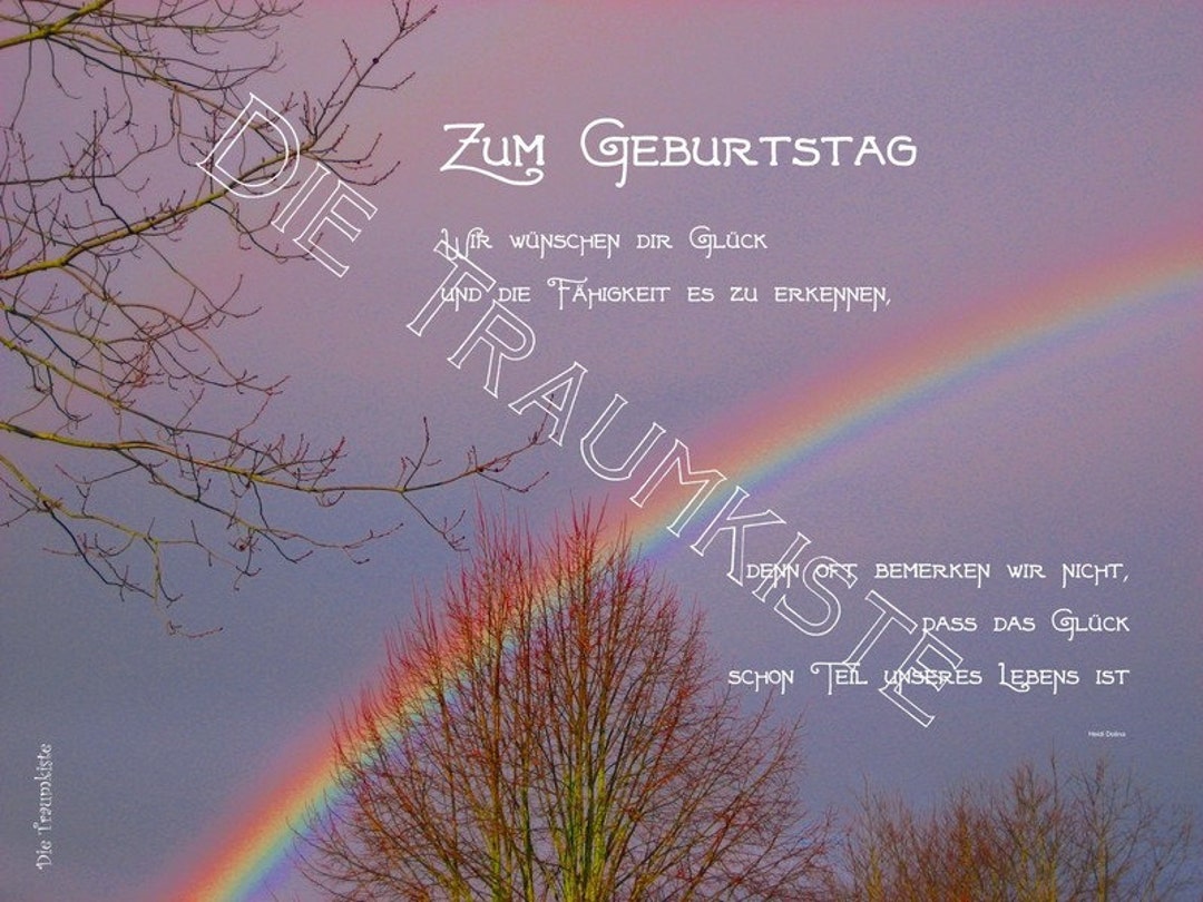 Geburtstagskarte regenbogen TA0037 Etsy