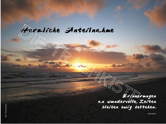 Trauerkarte Sonnenuntergang Nordsee Tc0009
