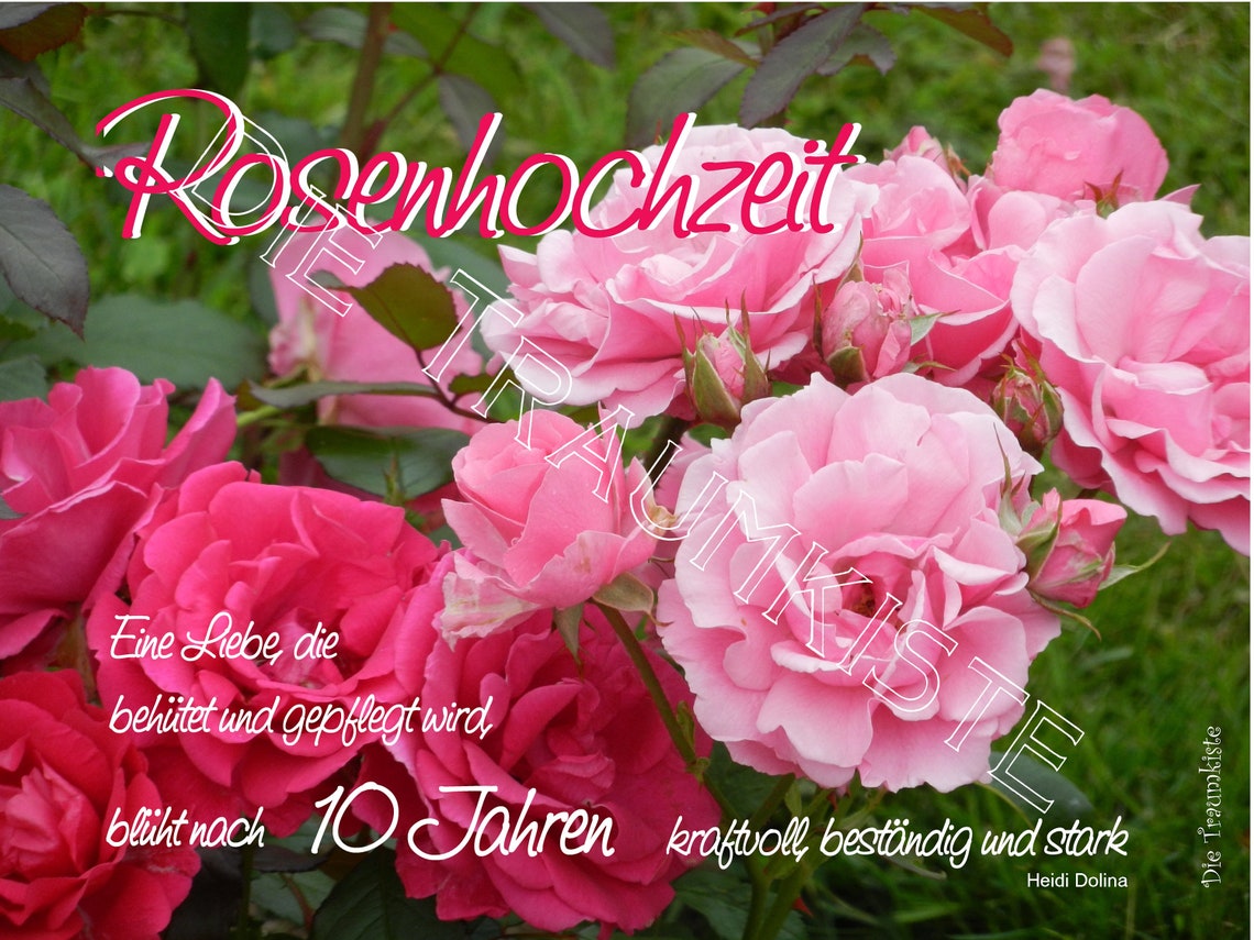 Rosenhochzeit Karte rosenduo Rosa TD0078 Etsy