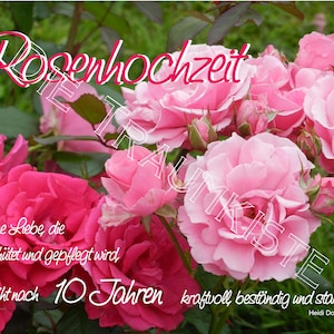 Rosenhochzeit Karte "Rosenduo rosa" TD0078