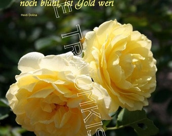 Goldene Hochzeit Karte "Rosenpaar gelb" TD0010