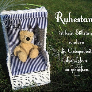 Ruhestand KarteTeddy Strandkorb TH0033 Bild 1