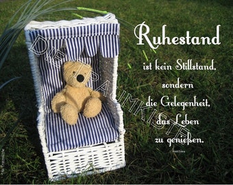 Ruhestand Karte"Teddy Strandkorb" TH0033