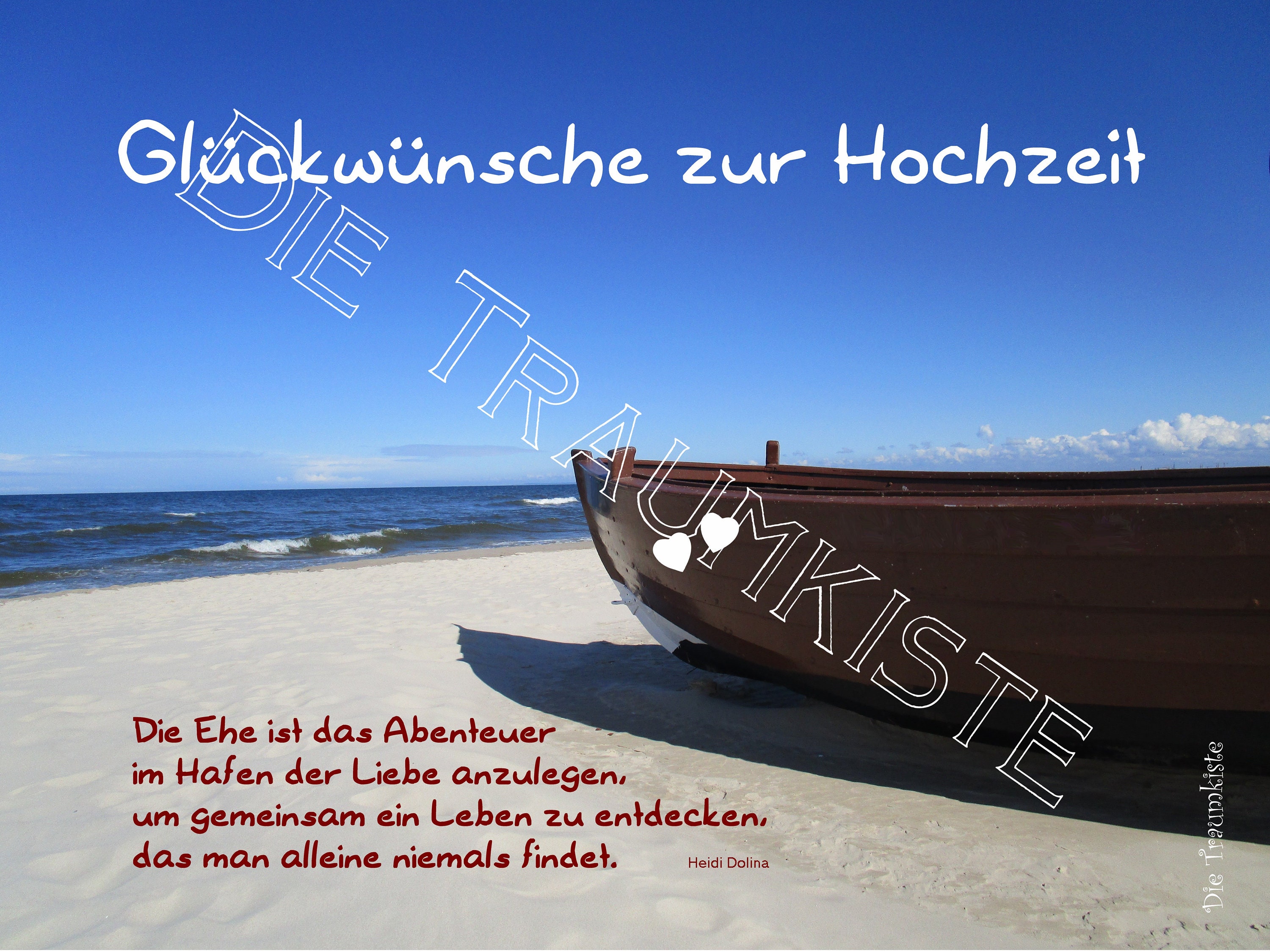 Hochzeitskarte Boot Holz 5 TD0064 Etsy.de