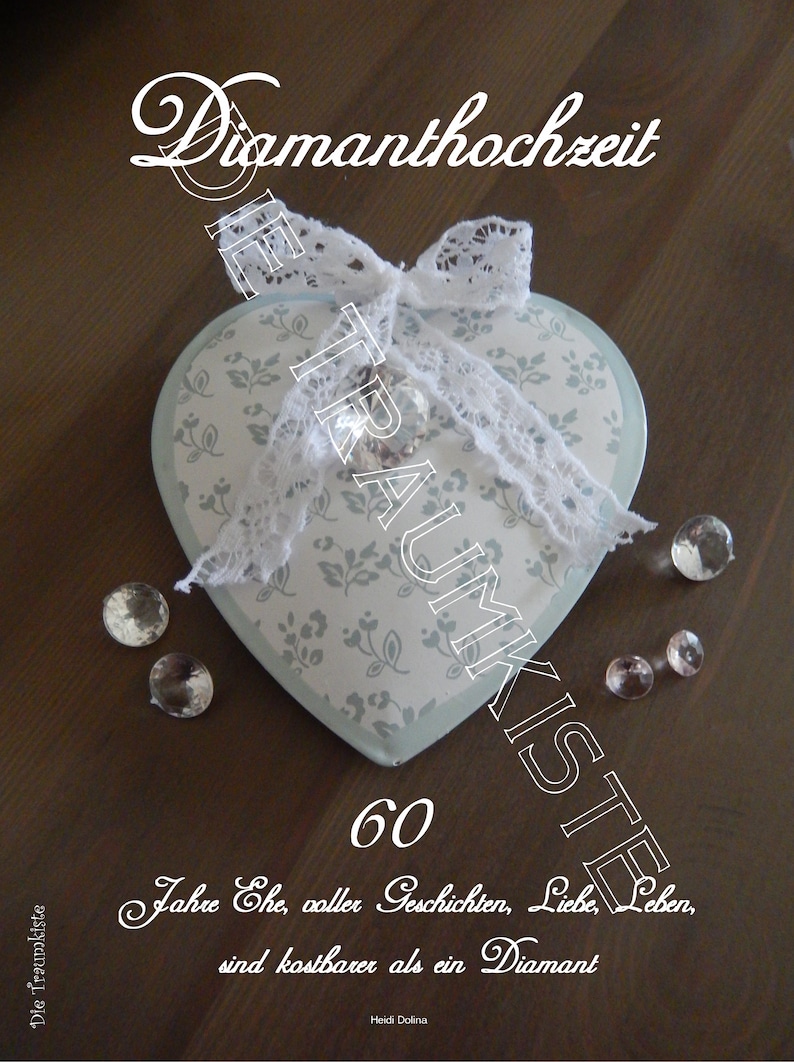 Diamanthochzeit Karte Diamanten Herz TD0090 - Etsy.de